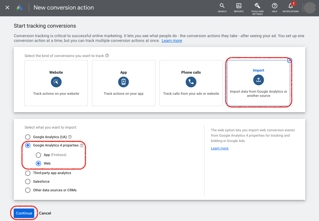 Import Conversion Event To Google Ads