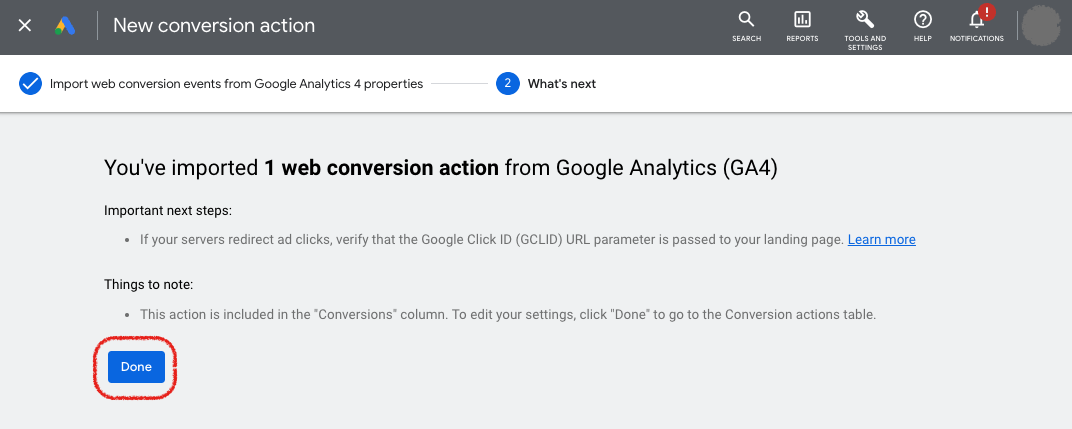 Import Conversion Event To Google Ads